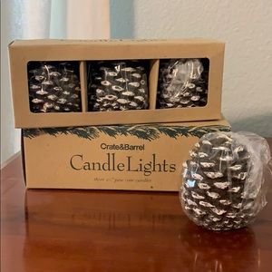 Crate and Barrel Pine Cone Candles
